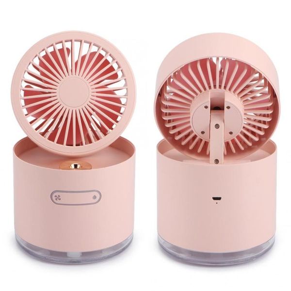 

electric fans ventilador 2 in 1 portable mini fan humidifier usb charging silent adjustable spray cooling bladeless