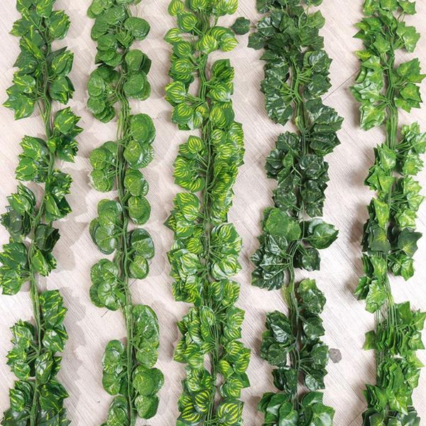

decorative flowers & wreaths vine leaves green leafy plants artificial plant rattan home decor living room leaf fake foliage