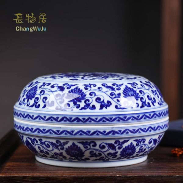 

storage bottles & jars changwuju in jingdezhen food container the handmade ming dynasty blue and white tea cannister as well jar vase