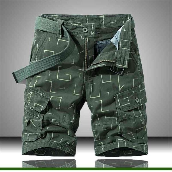 

mens casual shorts summer bermudas male print short trousers business style work 210714, White;black
