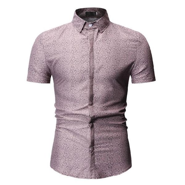 

men's shirt fashion casual blouse men short sleeve flower social for clothing slim fit summer navy shirts, White;black