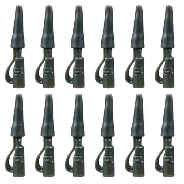 

fishing accessories 50pcs practical line swivel fixed clamps lead clips (green)