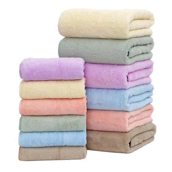 

towel 2pcs/set soft comfortable microfiber coral fleece bath towels water absorption face for shower bathroom accessories