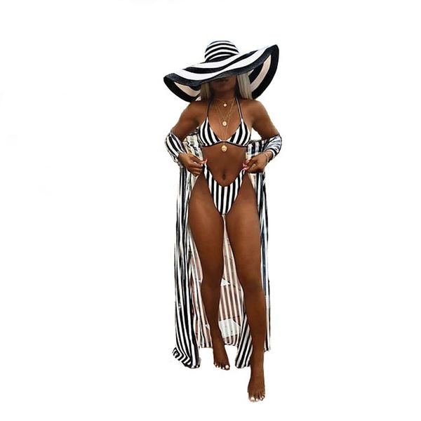 

split 1620 beach three summer piece print suit bikini swimsuit, White;black