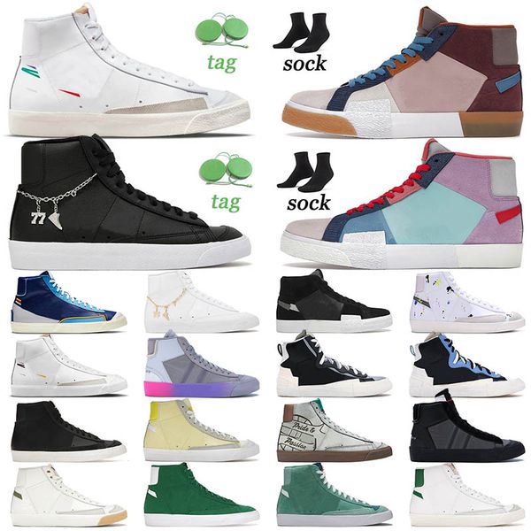 

running shoes blazer mid 77 paint splatter color code black white pendants mosaic green pomegranate vintage snakeskin women men sneakers tra, White;red