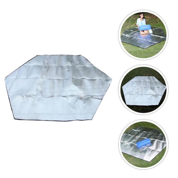 

outdoor pads 1pc picnic blanket aluminum film camping mat portable beach tent floor