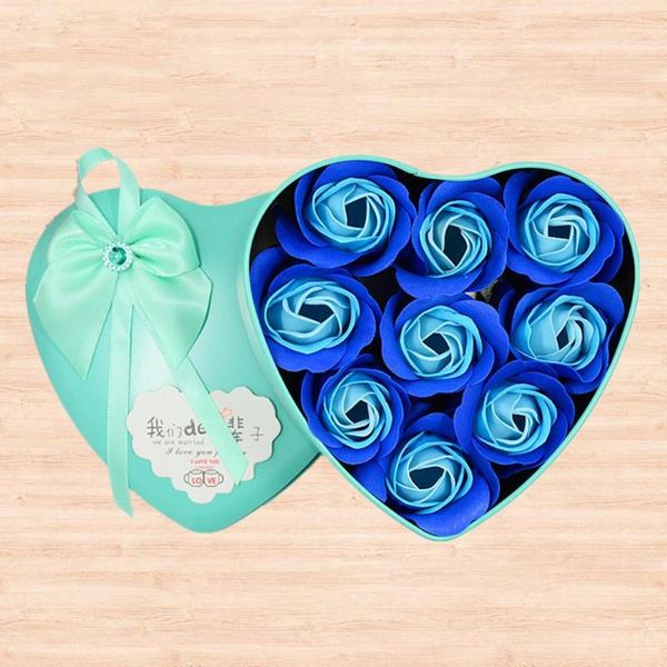 

decorative objects & figurines heart-shaped scented petal bath with luxury box festivals decor moisturizing rose soap lovely bear doll love
