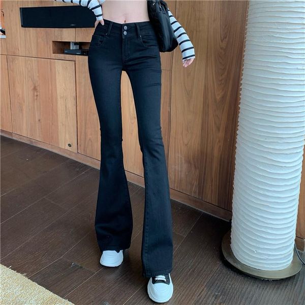 

women's jeans dd0263 super high waist skinny slim trousers, Blue