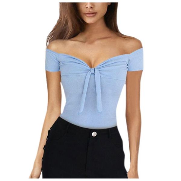

women's blouses & shirts 40#off shoulder blouse women bowknot elegant casual shirt summer vintage pullover daily tee blusas, White