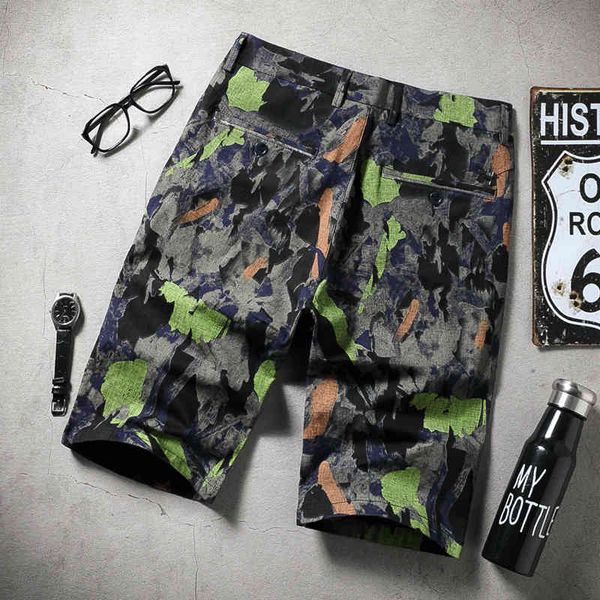 

men's pants new casual loose shorts men tooling five-point breathable fashion printing large size 2ylp, Black