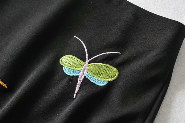 

2021bazaleas streetwear butterfly embroidery short skirts chic black a line mini skirt casual punk women skirts