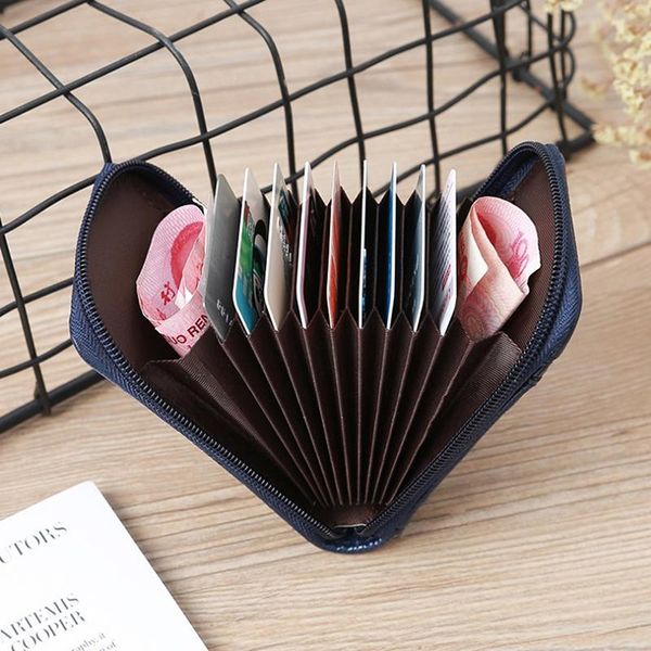 

card holders 1pcs men holder leather purse for cards case wallet credit id bank women cardholder and coins, Brown;gray