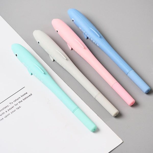 

gel pens 4pcs 0.38mm creative dolphin pen signature school office stationery supply