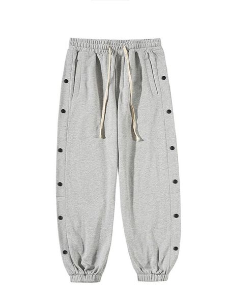 

men's pants japanese style breasted sports jogger large size loose all-match daddy long korean trendy autumn, Black