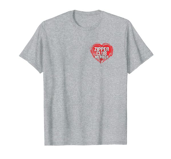 

open heart surgery humor tshirt funny zipper club member, White;black