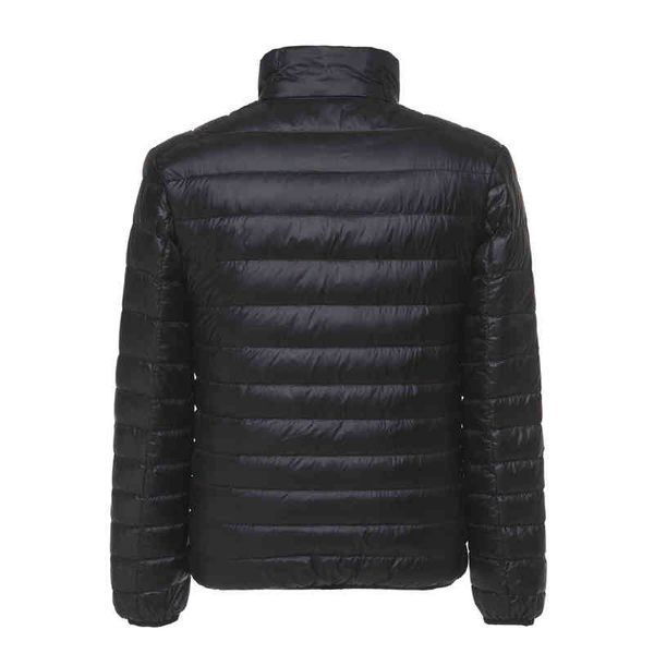 

men's duck down et 2020 new autumn winter men fashion casual light collar coat brand cloth black red navy, Black;white