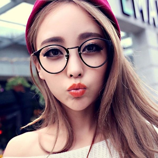 

fashion sunglasses frames 2021 men women retro nerd glasses clear lens eyewear eyeglasses spectacles, Black