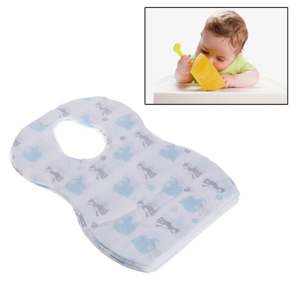

20pcs/lot sterile disposable bibs children baby waterproof eat with pocket & burp cloths
