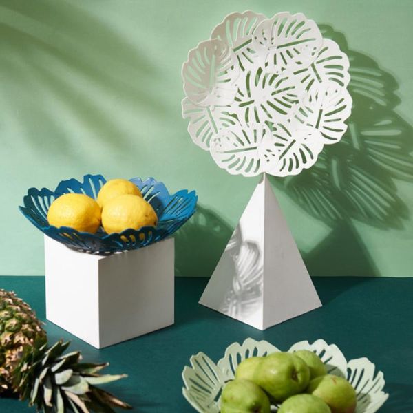 

kitchen storage & organization leaf shape hollow out fruit dessert tray plastic drain basket snack plate decorative supplies