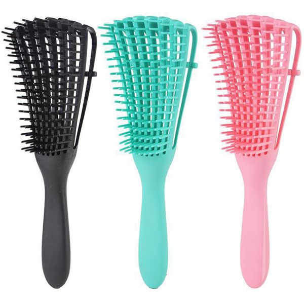 

detangling brush for natural hairs, hair detangler combs afro america 3a to 4c kinky wavy, curly, coily, detangle easily wet/dry, Silver