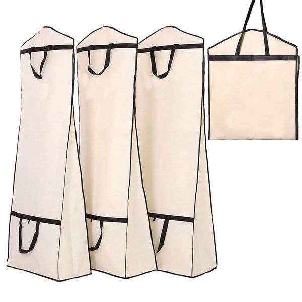 

clothing & wardrobe storage thicken bridal gown long clothes bag protector case dustproof cover wedding dresses garment dust printed logo