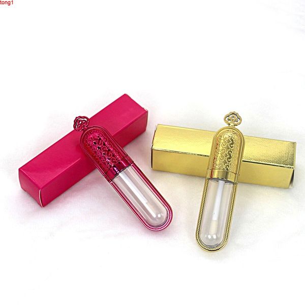 30 pcs 5ml coroa de ouro plástico lipgloss vazio tubo cosmético labelo lustre contêiner com stoppergood qty