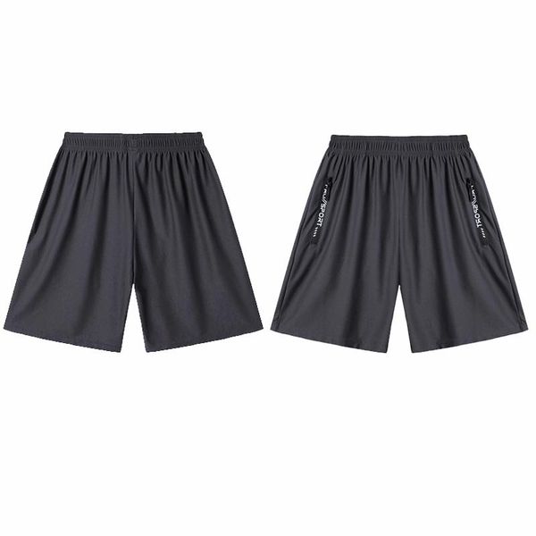 

running shorts training sports pants quick-drying air conditioning five-point ice silk men's summer thin casual loose pant, Black;blue