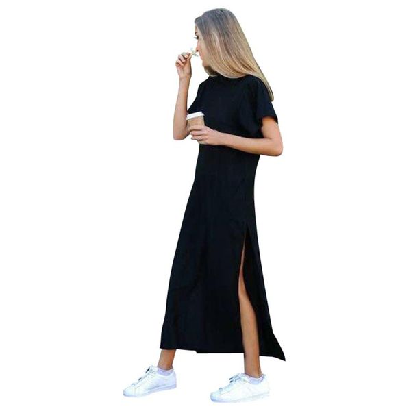 

black fashion dress women beach casual ukraine party long dresses, Black;gray