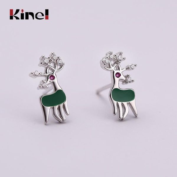 

dangle & chandelier kinel silver 925 jewelry korean elk enamel earrings simple temperament exquisite christmas gift