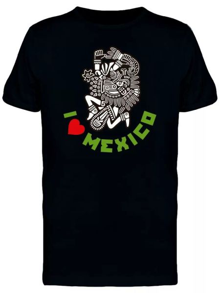

I Love Mexico Maya Statue Men's Tee -Image by Shutterstock, White;black