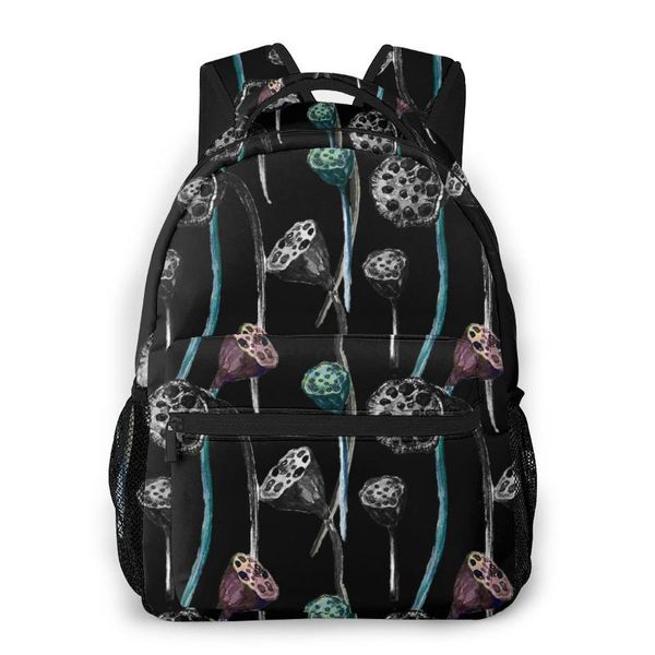 

floral pattern pastel and black 2021 women backpack school bags for teenage girs female travel