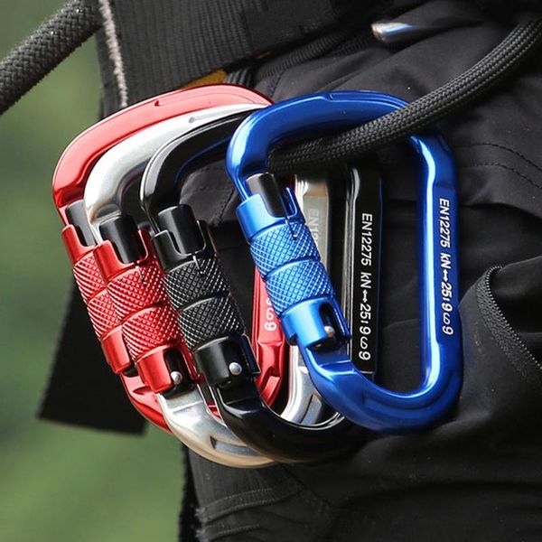 

cords, slings and webbing 25kn mountaineering rock climbing carabiner safety automatic master lock buckle outdoor camping hiking caving equi