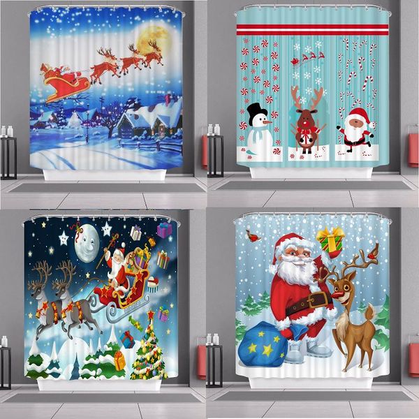 

shower curtains christmas santa curtain bathroom for kitchen