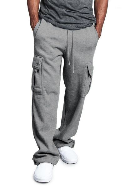 

men's pants shzq men loose joggers solid color casual trousers fashion sports plus size mens hip hop clothing, Black
