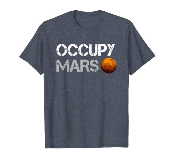 

occupy mars shirt, White;black