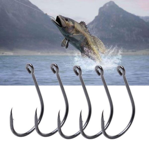 

fishing hooks 500pcs 10 sizes assorted sharpened lures baits with tackle box w89f