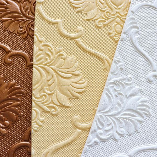 

wallpapers 10pcs 70*35cm 3d foam wall diy stickers self-adhesive pe waterproof modern wallpaper murals for living room home decor