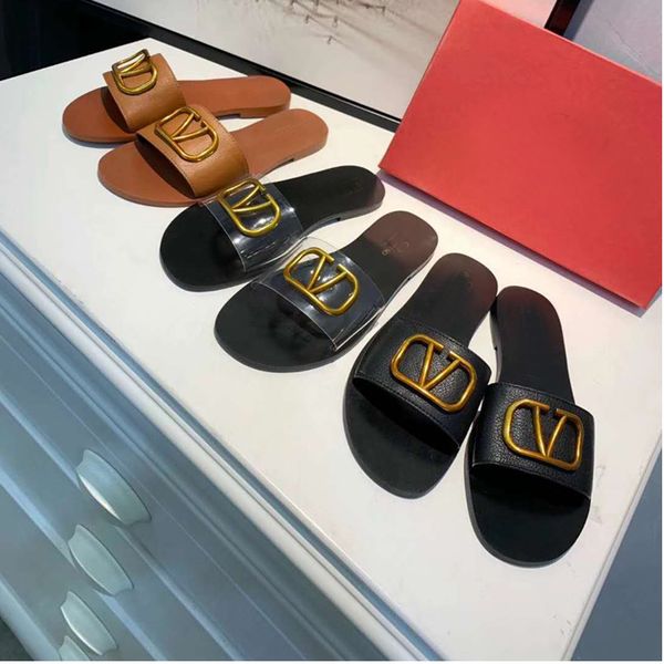 

transparent slippers for women in summer of 2019, Black