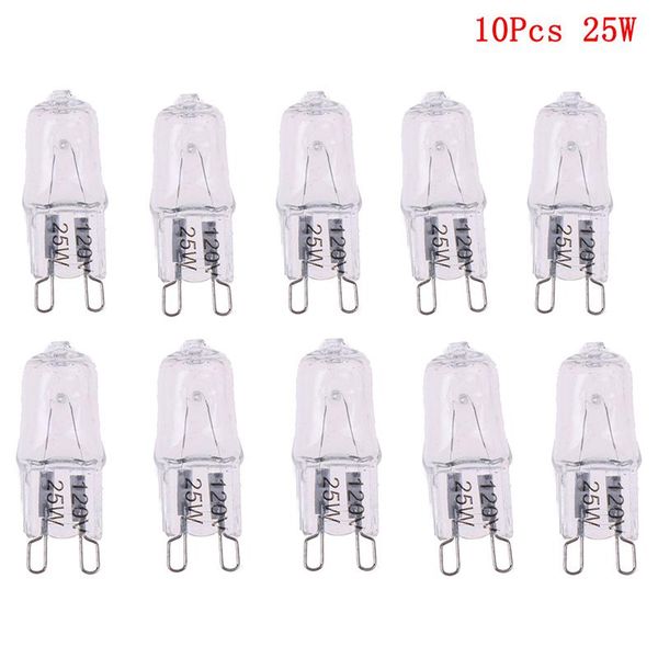 

bulbs 10pcs 25/40/60w oven light bulb g9 high temperature steamer lighting 120v