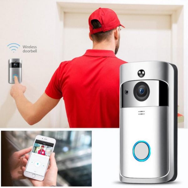 

smart home control video intercom wireless wifi linked night vision eye doorbell recording remote monitor
