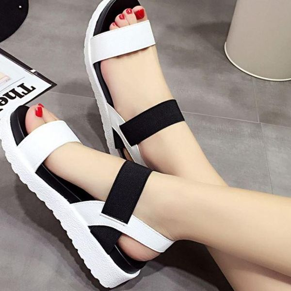 

gladiator women shoes roman sandals peep-toe flat woman sandalias mujer, Black
