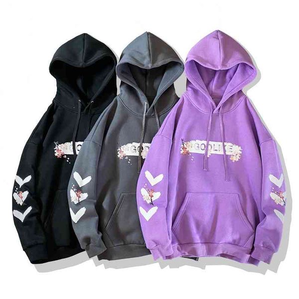 

bodyguard new autumn hooded and fattened oversized fat loose coat men's trendy hip hop couple's wear, Black