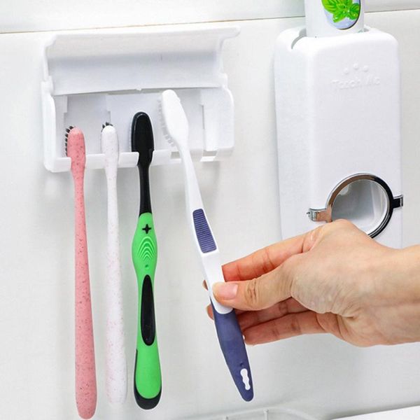 

distributore automatico di dentifricio squeezer parete rack stand supporto set ba bagno no waste easy to remove and wash bath accessory