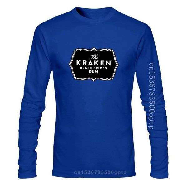 

men's t-shirts 2021 short sleeve cotton t shirts man clothing kraken rum logo white t-shirt, White;black