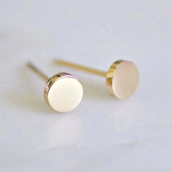 

stainless earrings fashion simple round earrings temperament smooth
