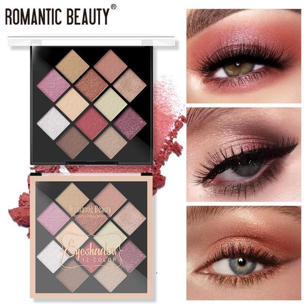 

eye shadow 12 colors pearlescent modified palette european makeup matte glitter brightening eyeshadow beauty cosmetics tslm1