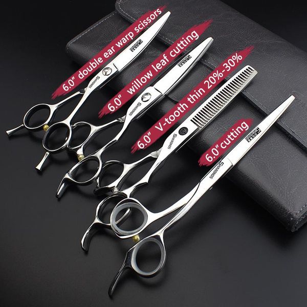 

hair scissors 6 inch beauty salon japan 440c special hairdressing anti-slip wear-resistant thin set fine
