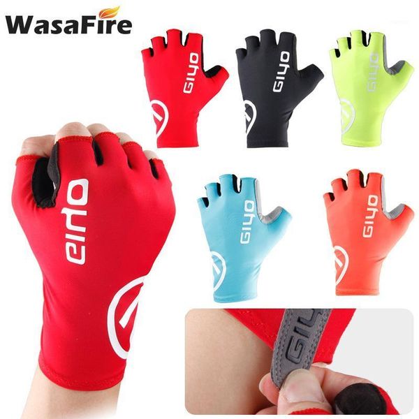 

bicycle half finger gloves gel sports competition men glove mountain road guantes riding anti skid absorption bike cycling1, Black