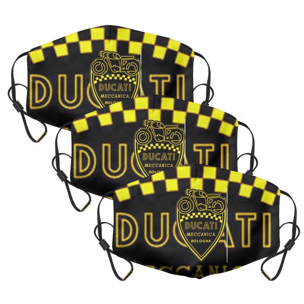 

three-piece adjustable ducati motorcycle logo muth dust cycling mask, Silver