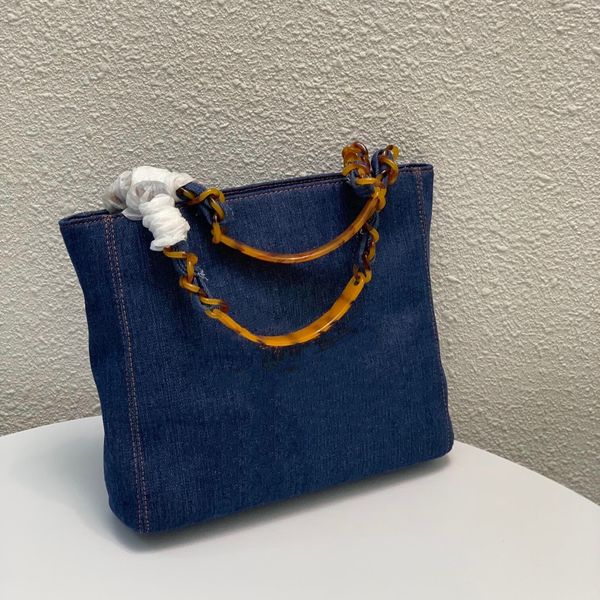 

medio-vintage jean tortoisesbill shopping bag personalized design features handle large volume tote bags denim shoulder package +a